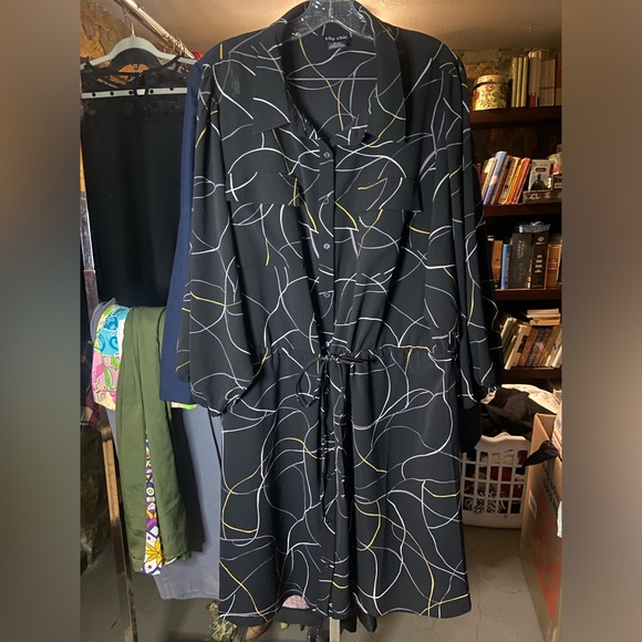 Relaxed Fit Shirt Dress - Picture 1 of 8